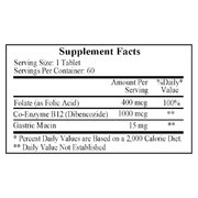 Dibencozide (B12 Coenzyme/Folic Acid) (60 Tablets)