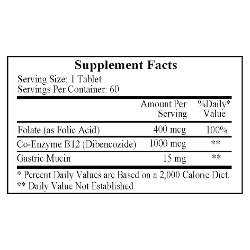 Dibencozide (B12 Coenzyme/Folic Acid) (60 Tablets)