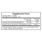 Pyridoxal 5' Phosphate (100 Tablets)