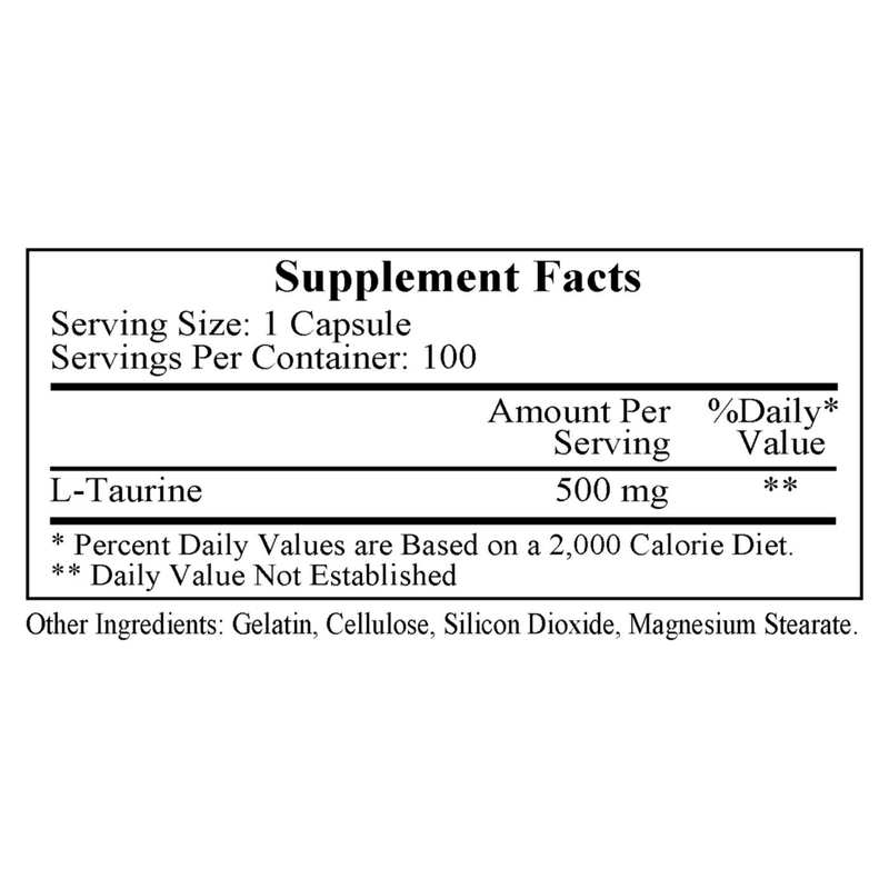 Taurine (100 Capsules)