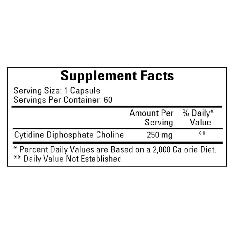 Cytidine Choline/CDP 250mg (60 Capsules)