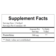 Pantethine 300mg (Pantesin) (60 Softgels)