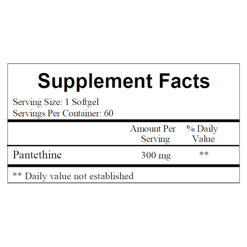 Pantethine 300mg (Pantesin) (60 Softgels)