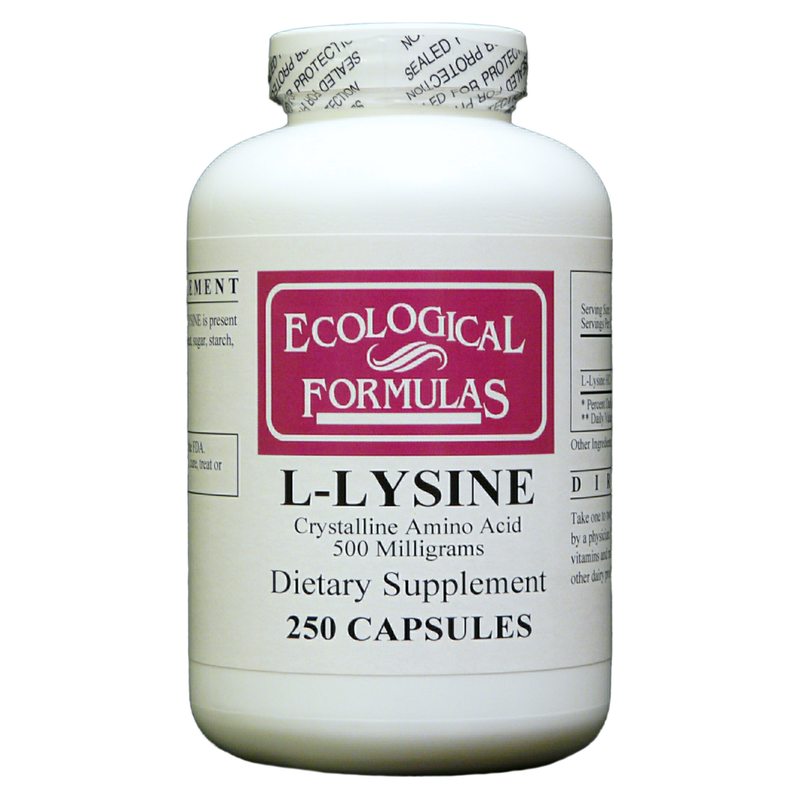 L-Lysine 500mg (250 Capsules)