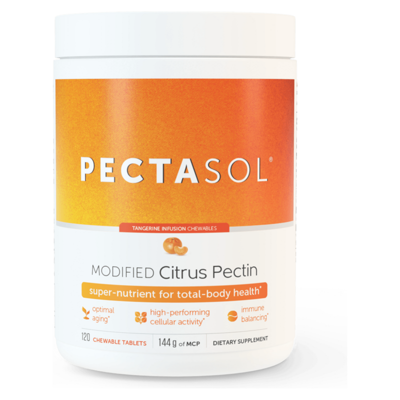 PectaSol Modified Citrus Pectin — 120 Chewable Tablets (Tangerine)