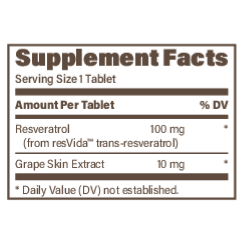Resveratrol from resVida 100mg (60 Tablets)