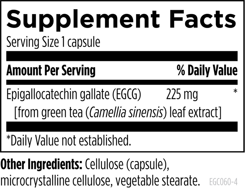 EGCg (60 Capsules) Supplement Facts