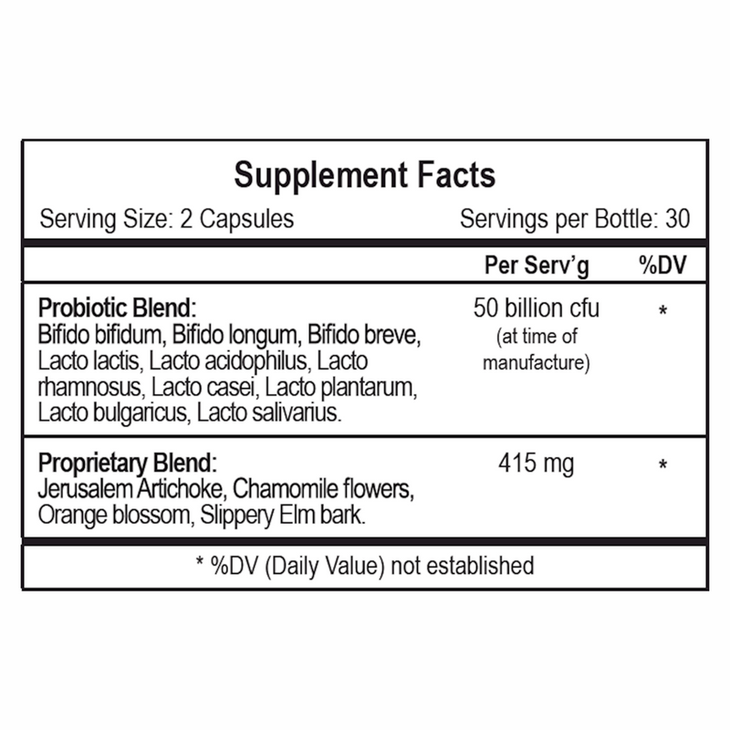 Alphadophilus 50 Billion label