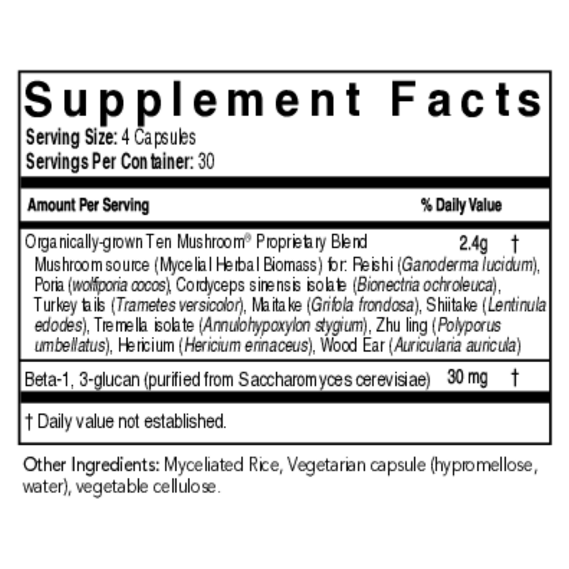 Ten Mushroom Formula (120 Capsules)