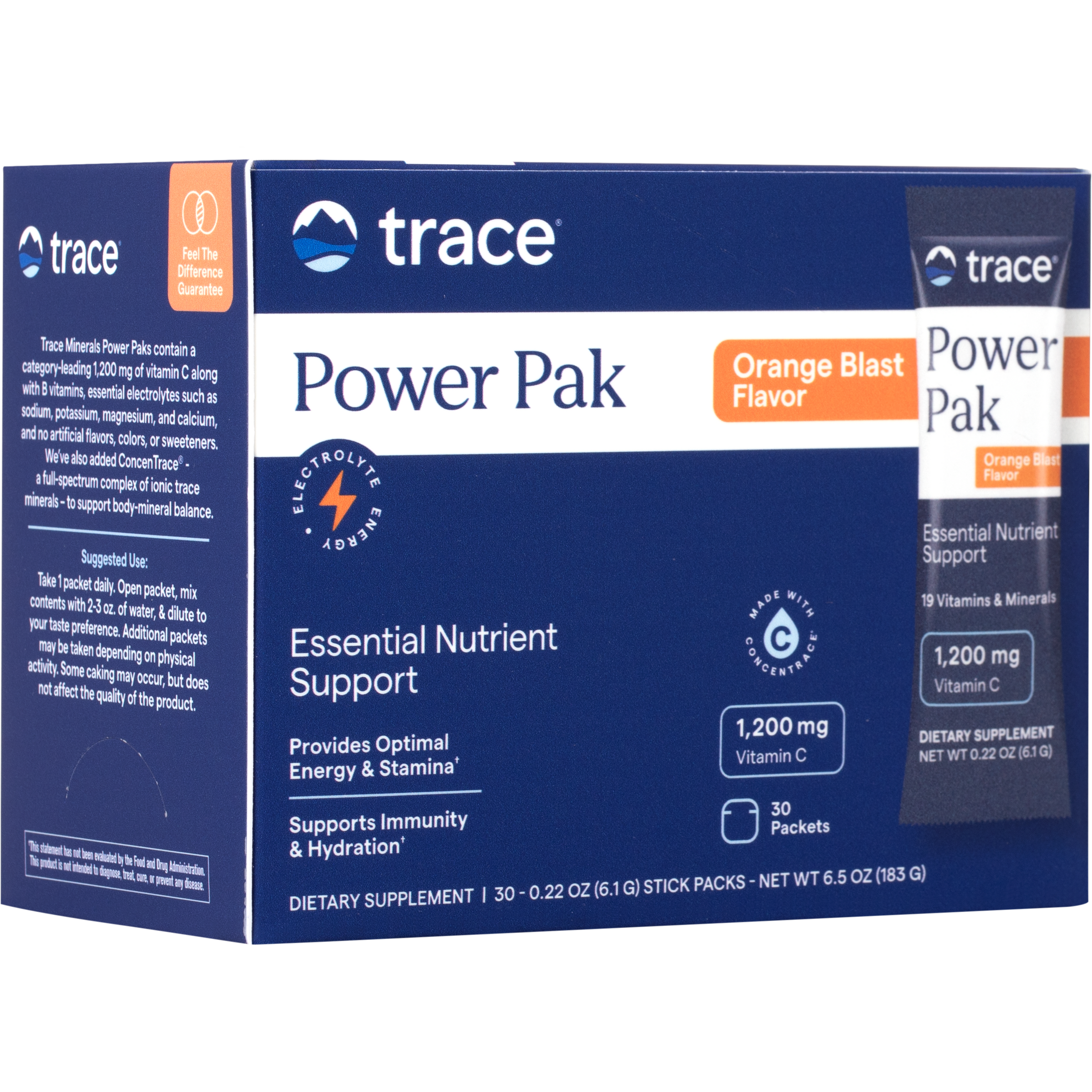 Trace Minerals - Power Pak - Orange Blast - 30 Packets — Pine Street Clinic