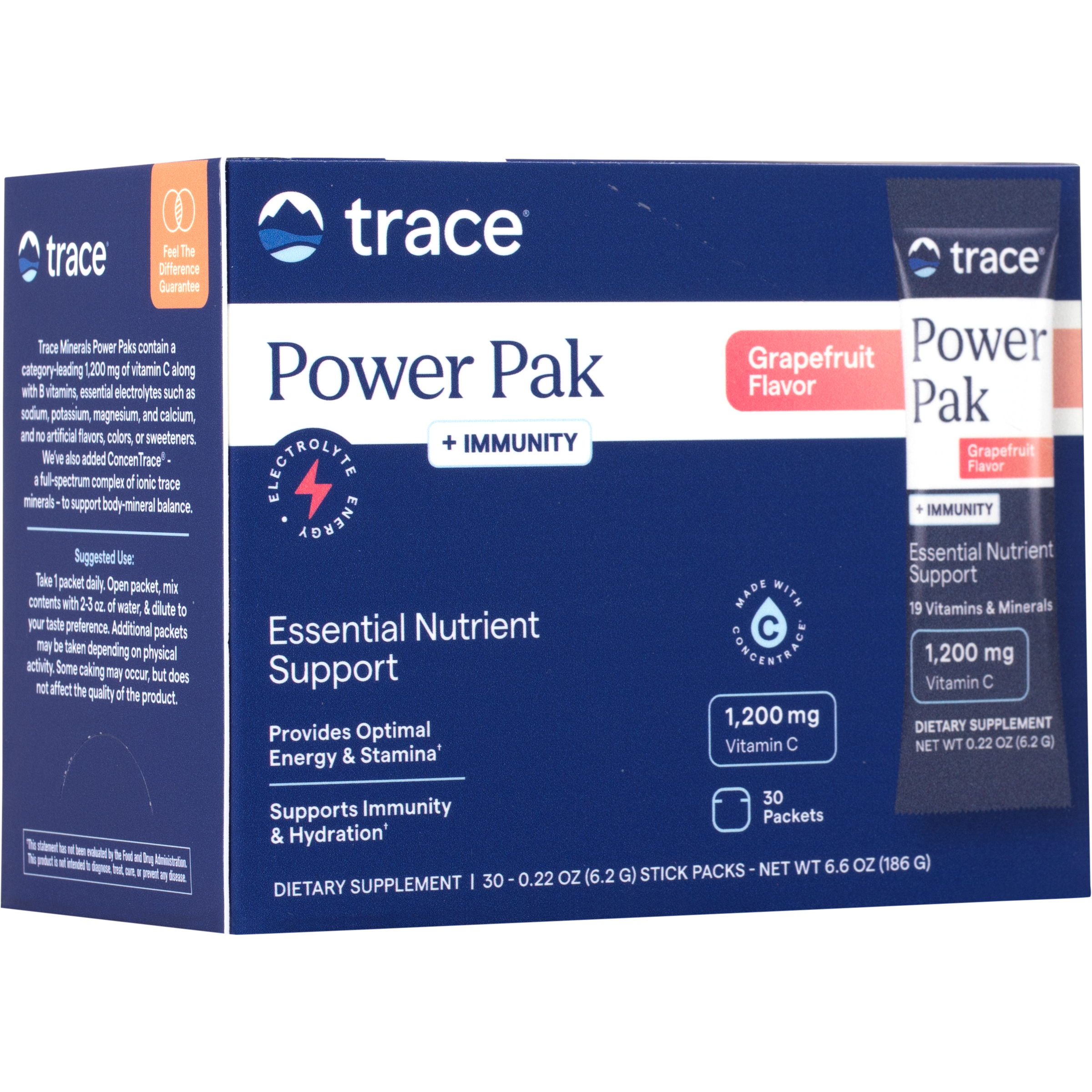 Trace Minerals Research - Electrolyte Powerpak + Immunity - 30 Packets ...