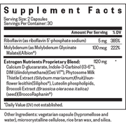 Estrogen Nutrients (60 Capsules) supplement facts