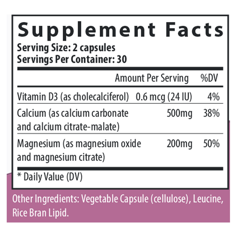Calcium + Magnesium (60 Capsules)