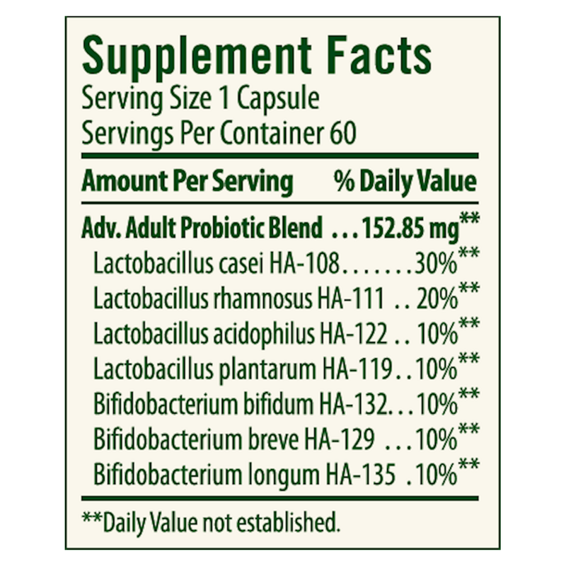 Advanced Adult's Blend Probiotic (60 Capsules)