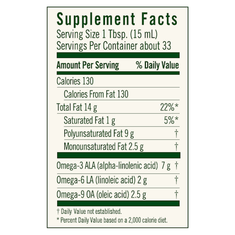 High Lignan Flax Oil Certified Organic (500 ml)