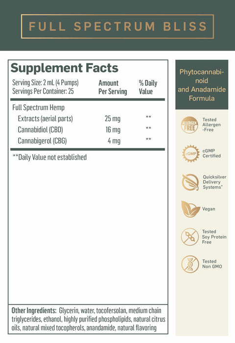 Full Spectrum Bliss (50 mL)-Vitamins & Supplements-Quicksilver Scientific-Pine Street Clinic