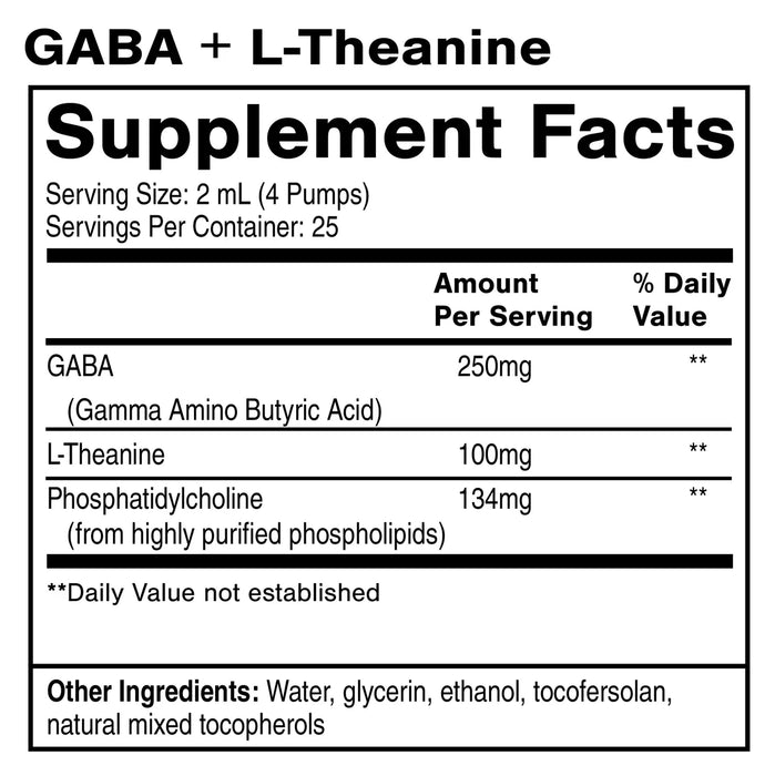 GABA with L-Theanine (Liposomal) (1.7 Liquid Ounces)