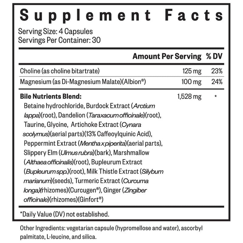 Bile Nutrients (120 Capsules)