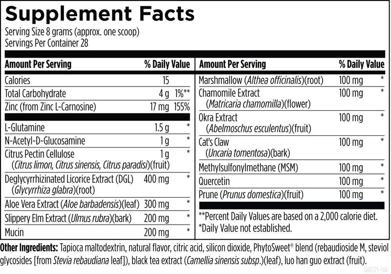 GI Revive Powder (224g) Supplement Facts