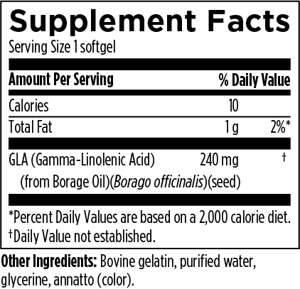 GLA 240 (60 Softgels) Supplement Facts