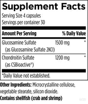 Glucosamine Chondroitin (120 Capsules) Supplement Facts