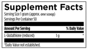L-Glutathione Power (50g) Supplement Facts