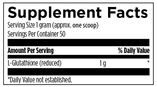 L-Glutathione Power (50g) Supplement Facts