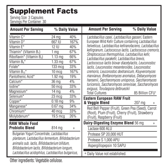 RAW Probiotics Men 50 and Wiser (90 Capsules)