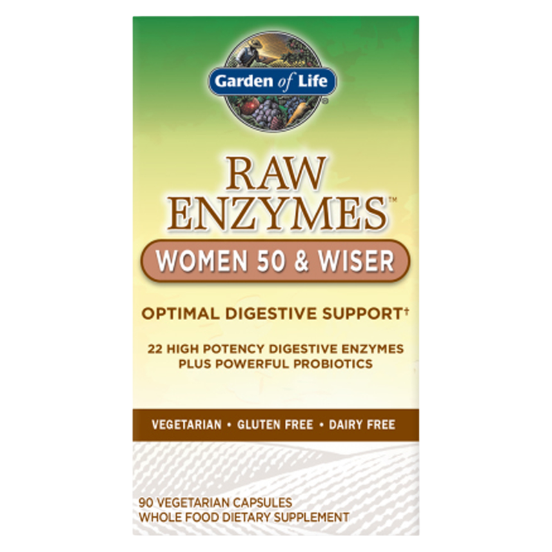 RAW Enzymes Women 50 and Wiser (90 Capsules)