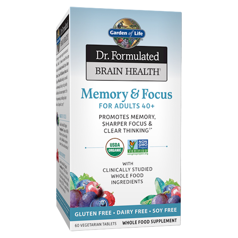 Dr. Formulated Brain Health Memory & Focus for Adults 40+ (60 Tablets)