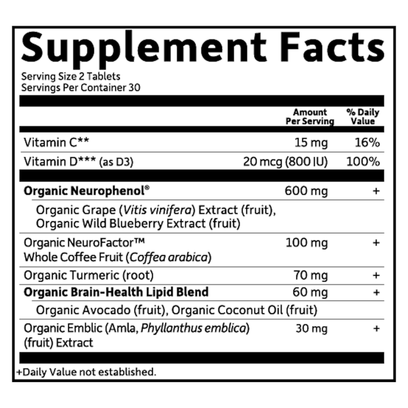 Dr. Formulated Brain Health Memory & Focus for Adults 40+ (60 Tablets)