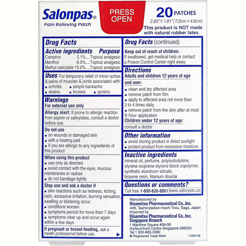 Salonpas (20 patches)