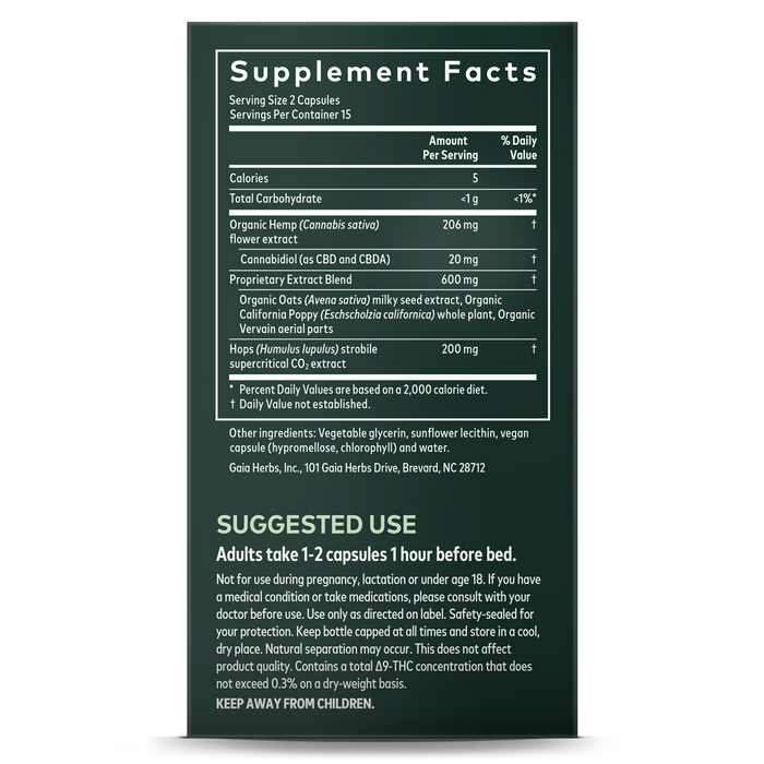 Sleep (20 mg) (30 Capsules)-Vitamins & Supplements-Gaia PRO-Pine Street Clinic
