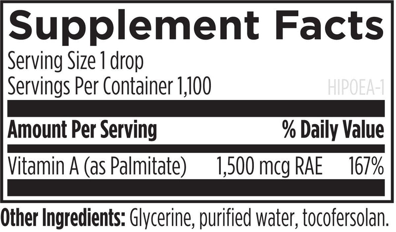 Hi-Po Emulsi-A (30mL) Supplement Facts