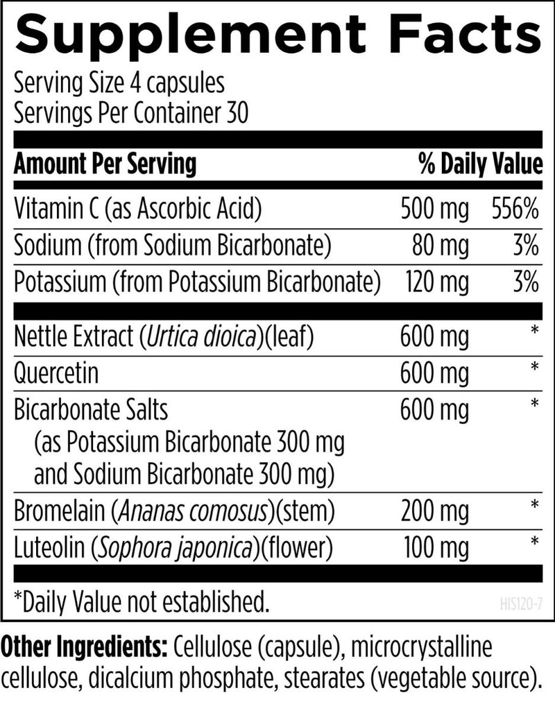HistaEze (120 Capsules) Supplement Facts