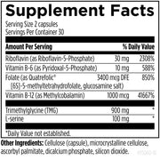 Homocysteine Supreme (60 Capsules) Supplement Facts
