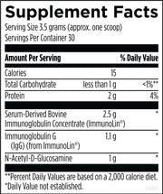 IgGI Shield (105g) Supplement Facts