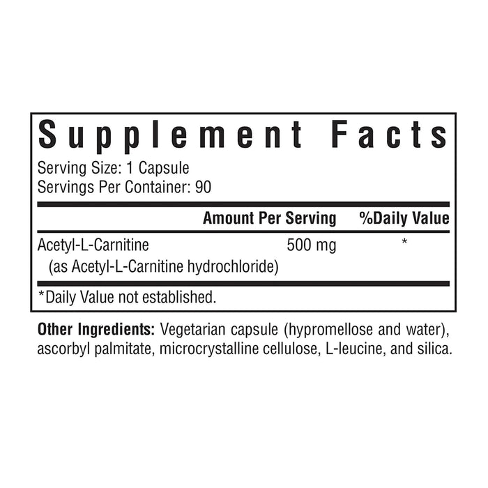 Acetyl-L-Carnitine (90 Capsules)-Vitamins & Supplements-Seeking Health-Pine Street Clinic