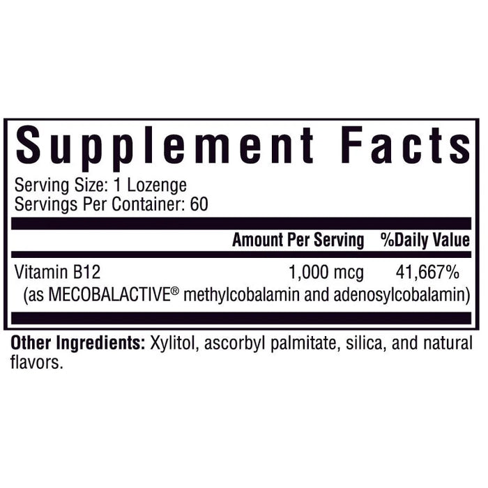 Methyl B12 1000 (60 Lozenges)