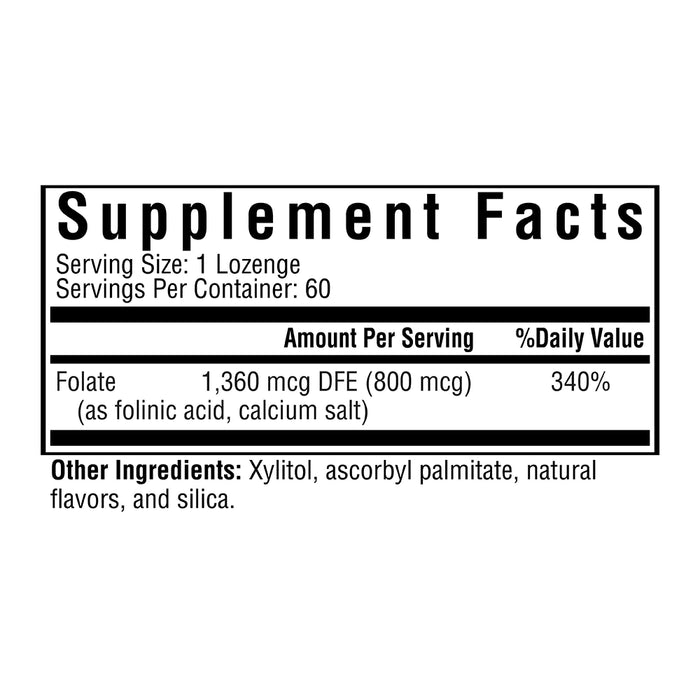 Folinic Acid Lozenges (60 Lozenges)-Vitamins & Supplements-Seeking Health-Pine Street Clinic