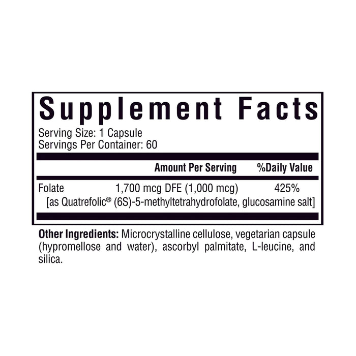 L-5-MTHF (1,700 mcg DFE) (60 Capsules)-Vitamins & Supplements-Seeking Health-Pine Street Clinic