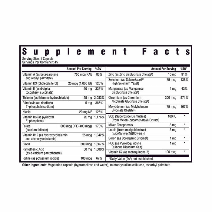 Multivitamin One MF (45 Capsules)-Vitamins & Supplements-Seeking Health-Pine Street Clinic