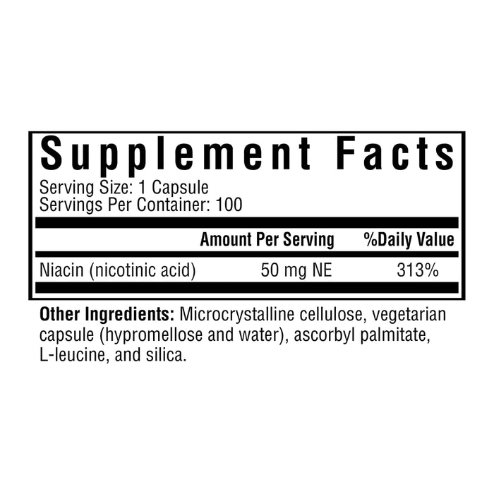 Niacin 50 mg (100 Capsules)-Vitamins & Supplements-Seeking Health-Pine Street Clinic