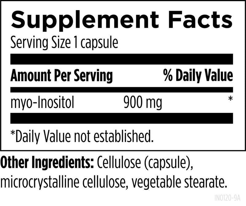 Inositol (120 Capsules) Supplement Facts