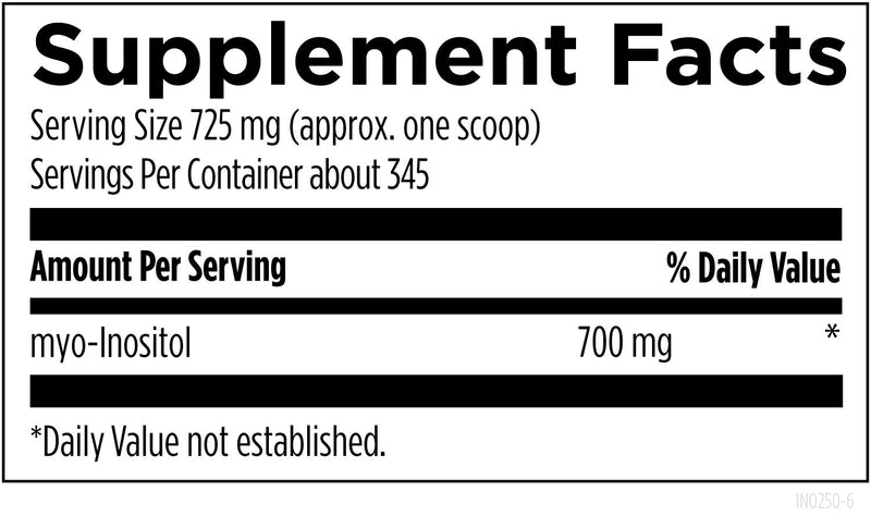 Inositol (250g Powder) Supplement Facts