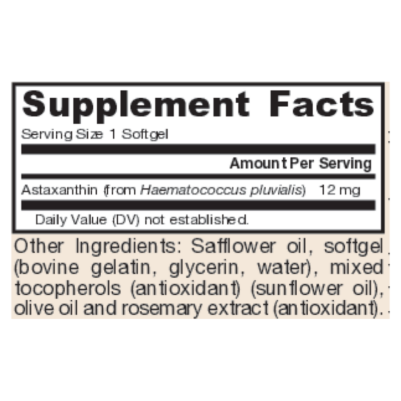 Astaxanthin 12mg (30 Softgels)