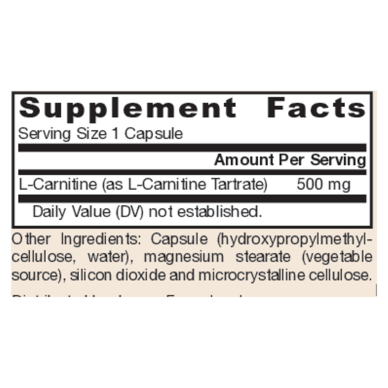 L-Carnitine 500mg (100 Capsules)