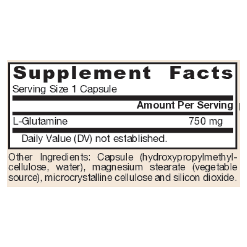 L-Glutamine 750mg (120 Capsules)