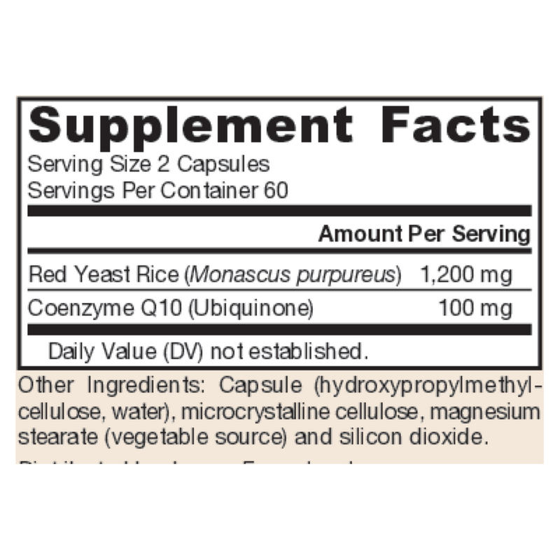 Red Yeast Rice + CoQ10 600mg (120 Capsules)