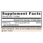 Vitamin D3 5000iu (100 Softgels)